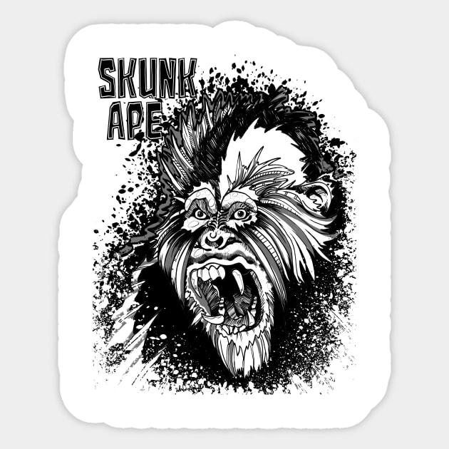 Skunk Ape Sticker by paintchips